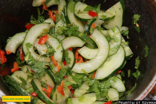 Салат з огірків з фісташками рецепт з фото крок за кроком 