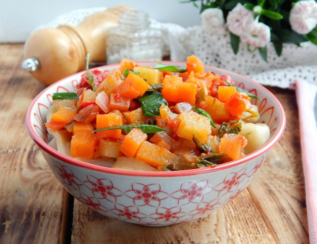 Локшина з овочами і соусом теріякі рецепт з фото покроково 