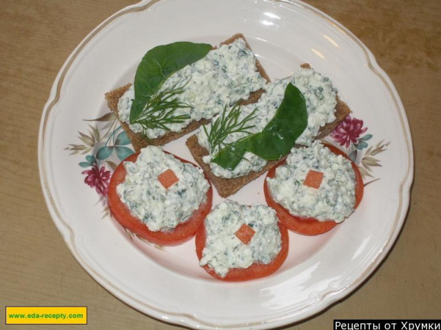 Зелена намазка з сиру і зелені рецепт з фото покроково 