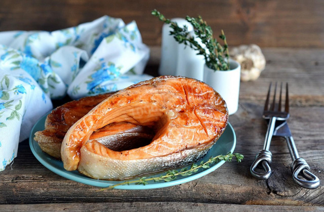 Стейк з лосося на грилі рецепт з фото покроково 