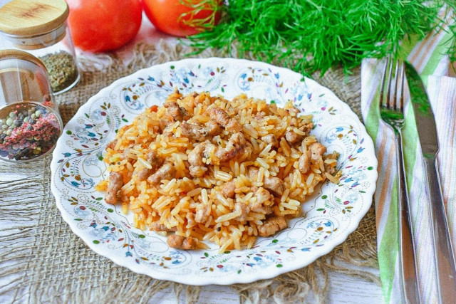 Рис з фаршем в томатному соусі рецепт з фото покроково 