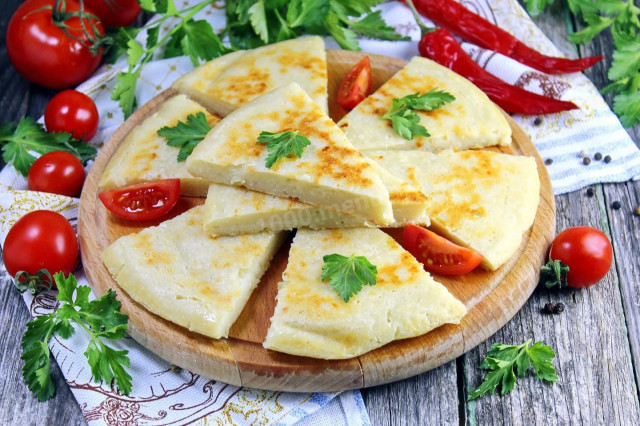Ліниві хачапурі з сиром на сковороді рецепт з фото покроково 