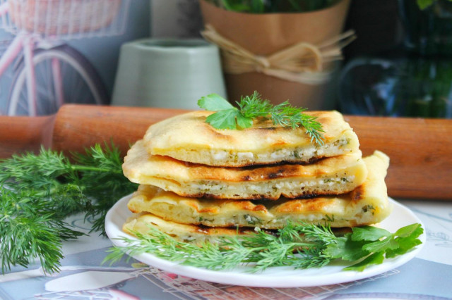 Чепалгаш с творогом и зеленью