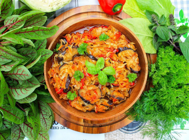 Баклажани капуста перець болгарський тушковані рецепт з фото покроково 