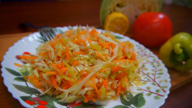 Салат з білокачанної капусти з лимонним соком рецепт з фото покроково і відео 