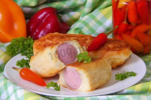 Сосиски в картопляної шубці рецепт з фото 