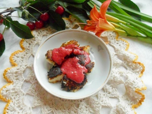 Манні галушки з вишневим соусом рецепт з фото покроково 
