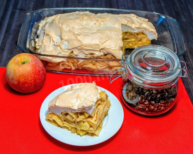 Млинцевий пиріг з начинкою з фруктів рецепт з фото покроково і відео 