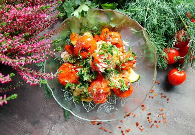 Салат з овочів на мангалі рецепт з фото покроково 