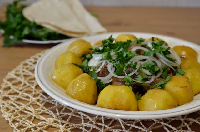Казан кебаб з картоплею рецепт з фото 