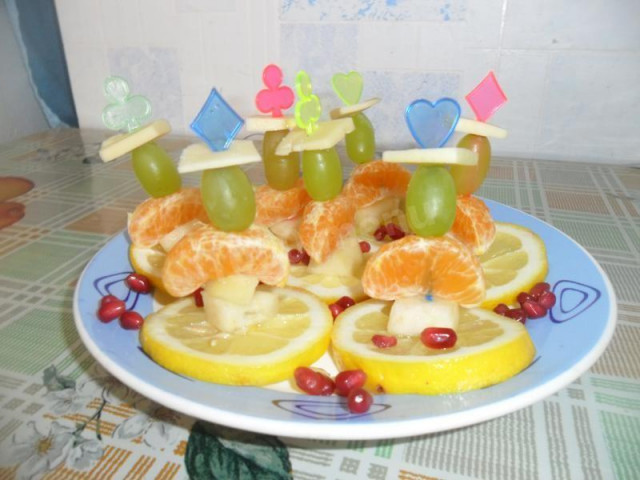 Канапе з сиром і мандаринами рецепт з фото покроково 