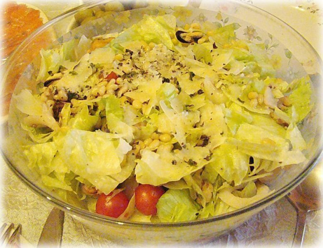 Салат з морепродуктами і лаймовим соусом рецепт з фото покроково 