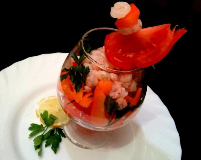 Салат морський коктейль з креветками рецепт з фото покроково 