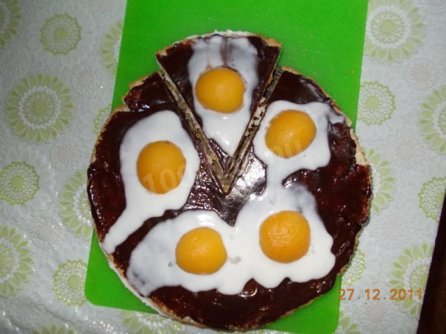 Торт з абрикосами Яєчня рецепт з фото 