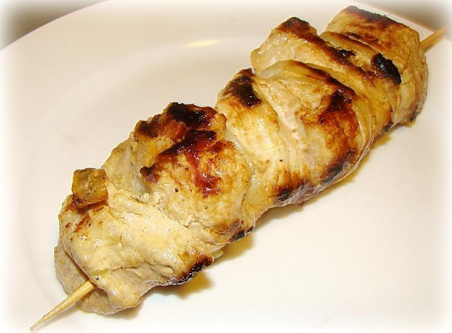 Шашлик зі свинини в майонезі на сковороді гриль рецепт з фото покроково 