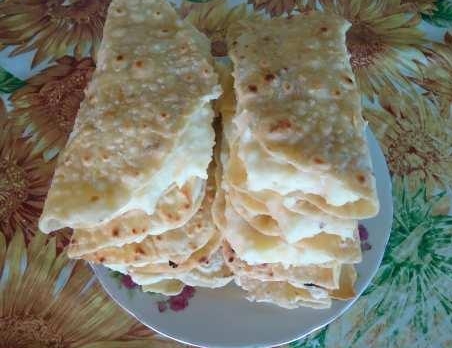 Татарські коржі на молоці з картоплею і зеленню рецепт з фото покроково 