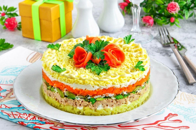 Простий недорогий салат на день народження рецепт з фото покроково і відео 