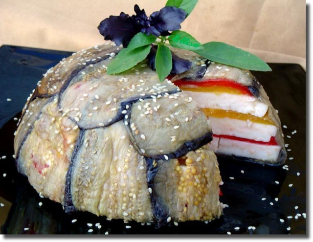 Террін з баклажан перцю бринзи рецепт з фото покроково 