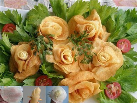 Троянди з картоплі рецепт з фото 