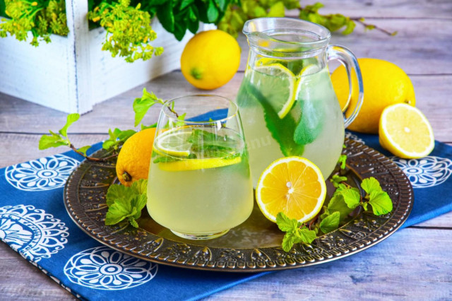Напій лимонад з лимонів і м'яти рецепт з фото покроково і відео 