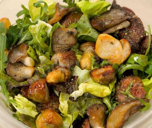 Салат з печінки яловичої і грибами рецепт з фото 