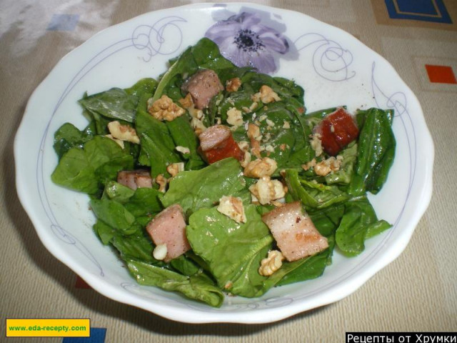 Салат зі шпинату без яєць зі шпиком Голландський рецепт з фото покроково 