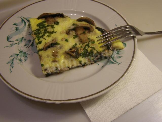 Омлет з маринованими грибами і зеленню рецепт з фото покроково 