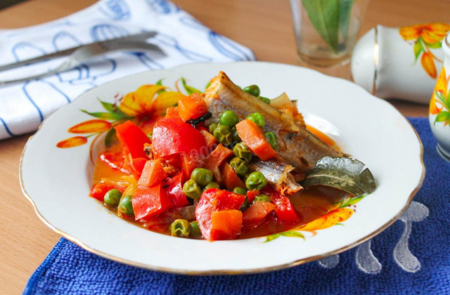 Риба тушкована з овочами рецепт з фото покроково 