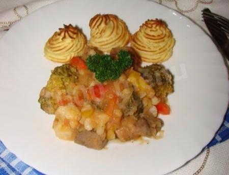 Овочеве рагу зі свининою з капустою і картоплею рецепт з фото покроково 