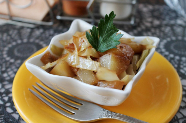 Рагу з капустою і картоплею в мультиварці рецепт з фото 