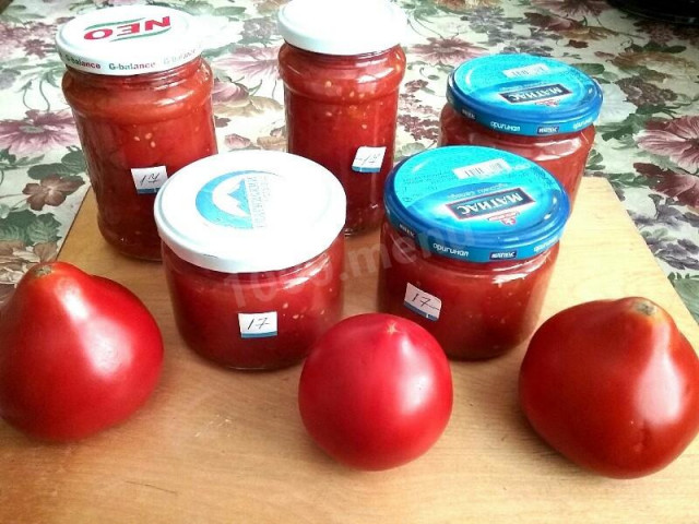 Заготівля з помідорів на зиму рецепт з фото покроково 