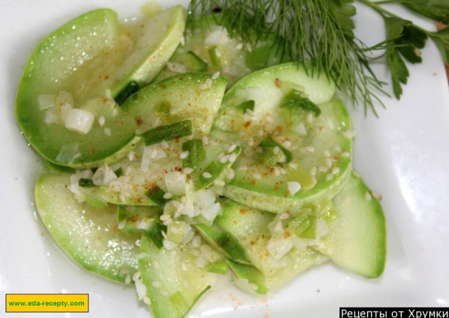 Салат з кабачків Гарячий рецепт з фото покроково 