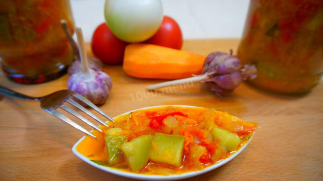 Салат з кабачків з томатами і перцем на зиму рецепт з фото покроково і відео 