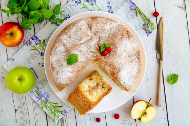 Простий яблучний пиріг в духовці шарлотка рецепт з фото покроково 