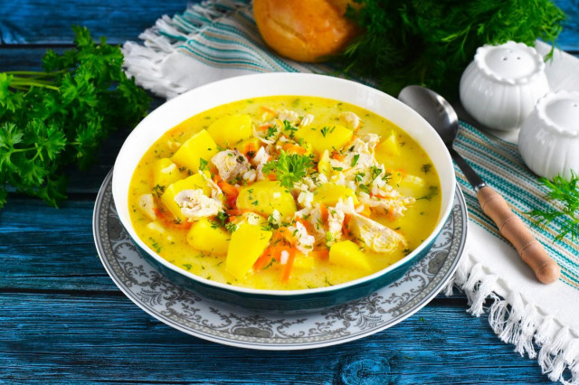 Сирний суп з куркою і плавленим сиром рецепт з фото покроково і відео 