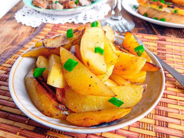 Картопля в духовці без м'яса рецепт з фото покроково 