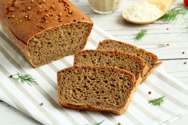 Житній хліб на домашній заквасці в духовці рецепт з фото покроково 