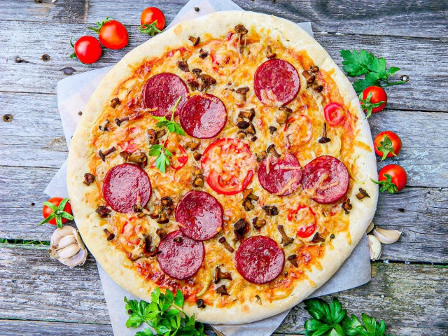 Піца без дріжджів на молоці в духовці рецепт з фото покроково 