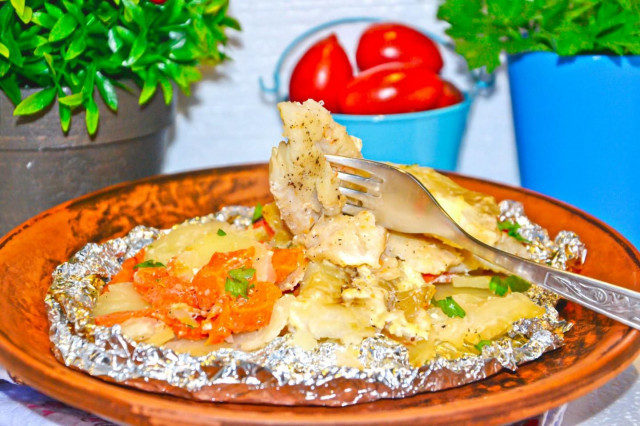 Риба у фользі з картоплею в духовці рецепт з фото покроково 
