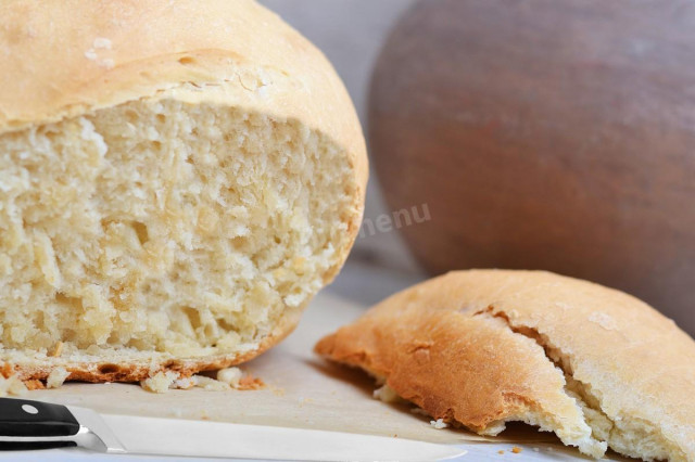 Білий хліб на заквасці в духовці рецепт з фото 