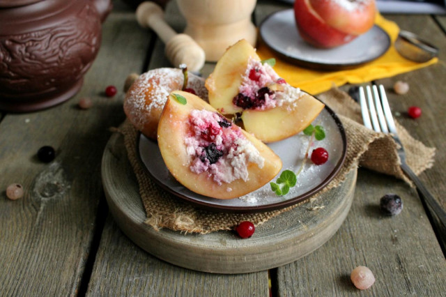Фаршировані яблука в духовці рецепт з фото крок за кроком 