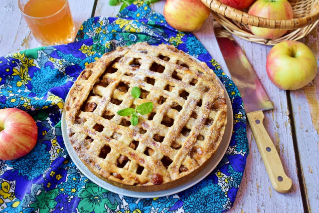 Пиріг з яблуками і корицею рецепт з фото покроково 
