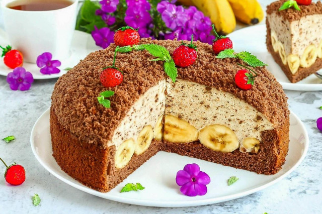Торт Норка крота банановий рецепт з фото покроково 