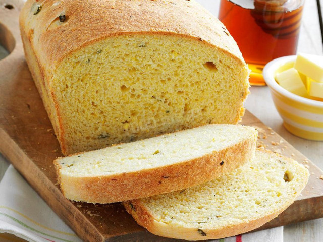 Пшенично кукурудзяний хліб в духовці рецепт з фото 