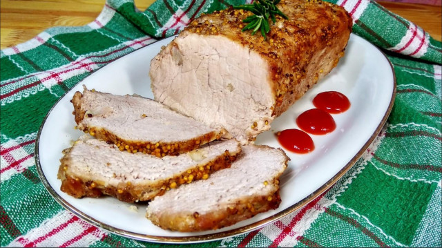 М'ясо свинини запечене в духовці з гірчицею і медом рецепт з фото покроково і відео 