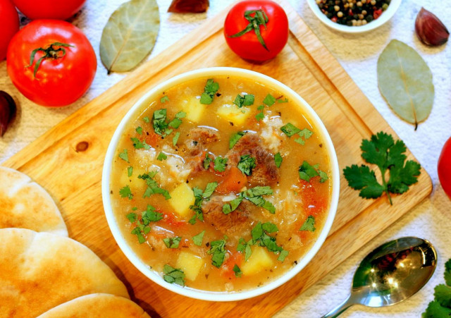 Суп Харчо з картоплею і рисом рецепт з фото покроково 