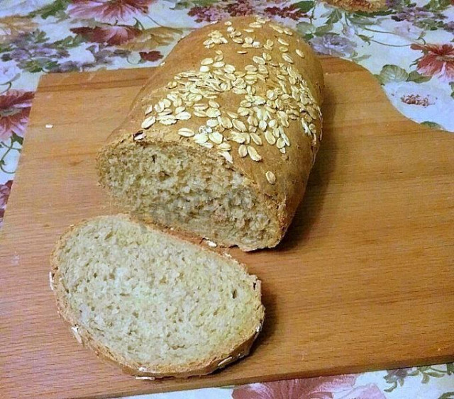 Хліб з вівсяними пластівцями в духовці рецепт з фото покроково 