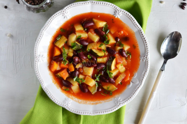 Суп з червоною квасолею консервованої рецепт з фото покроково і відео 