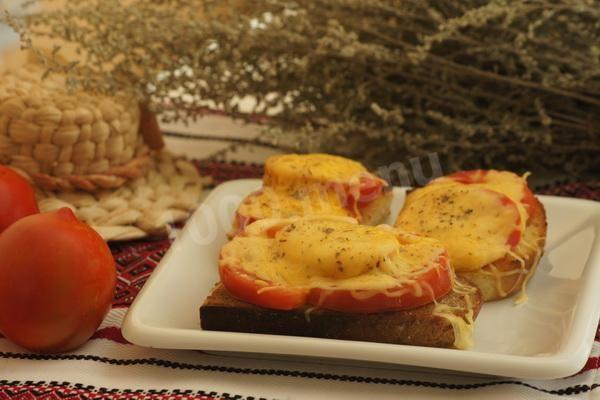 Гарячі бутерброди з помідорами і сиром в духовці рецепт з фото покроково 