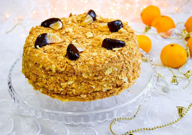 Простий торт Наполеон в домашніх умовах рецепт з фото покроково 